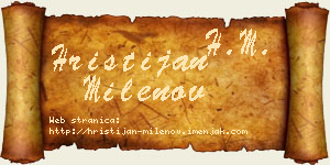 Hristijan Milenov vizit kartica
